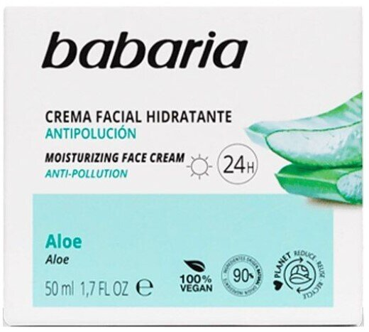 Крем для обличчя Babaria Aloe зволоження 24 години, 50 мл