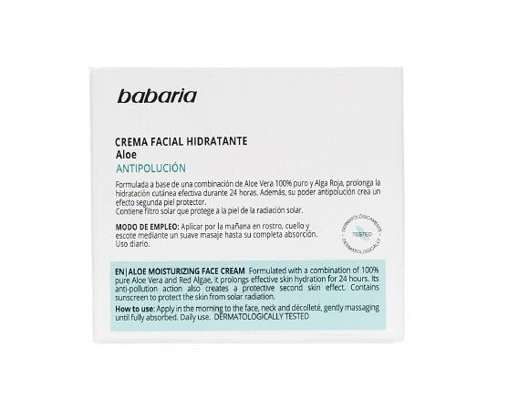 Крем для обличчя Babaria Aloe зволоження 24 години, 50 мл