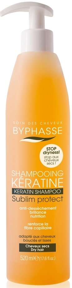 Шампунь Byphasse Sublim Protect Кератиновий для сухого волосся, 520 мл