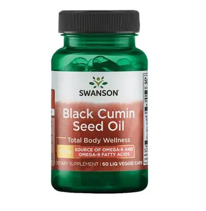 Чорний кмин насіння Swanson Black Cumin Seed Oil капсули по 500 мг №60
