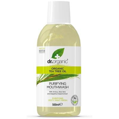 Ополіскувач для ротової порожнини Dr. Organic з екстрактом чайного дерева, 500 мл