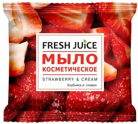 Мило тверде Fresh Juice Strawberry & Cream косметичне, 75 г