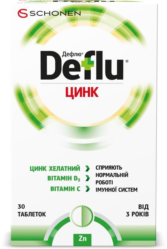 Дефлю Захист цинк хелатний таблетки №30