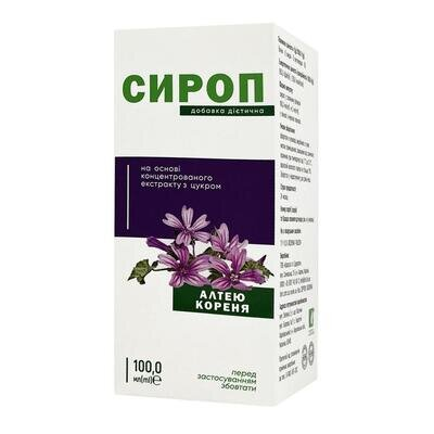 Алтею кореня К&Здоров'я сироп на основі концентрованого екстракту з цукром, 100 мл
