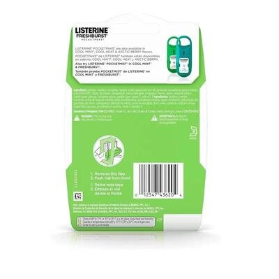 Смужки для освіження подиху Listerine Fresh Burst PocketPaks м'ятні, 72 шт