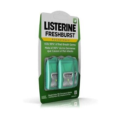 Смужки для освіження подиху Listerine Fresh Burst PocketPaks м'ятні, 72 шт