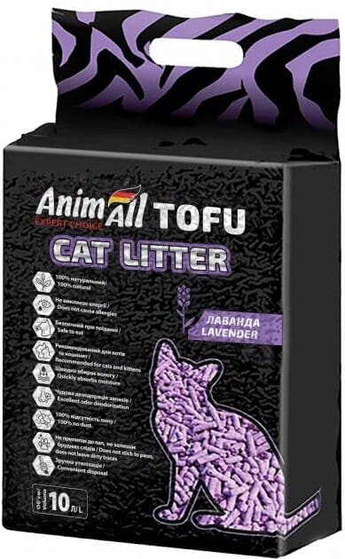 Наповнювач для туалету AnimAll ТОФУ з ароматом лаванди, 4,66 кг (10 л)
