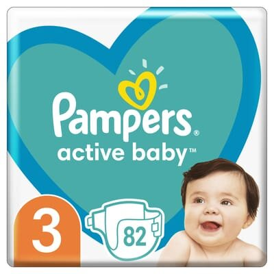 Підгузки дитячі Pampers Active Baby розмір 3, 6-10 кг, 82 шт