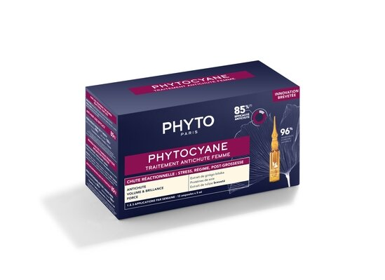 Засіб проти випадання волосся Phyto Phytocyane Reactional Anti Hair Loss Treatment For Women для жінок, 12 шт х 5 мл