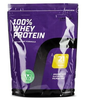Протеїн Progress Nutrition 100% Whey Protein New Instant Formula формула миттєвої дії, банан, 460 г