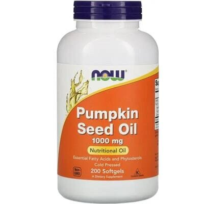Гарбузового насіння олія NOW Pumpkin Seed Oil 1000 мг м'які капсули №200
