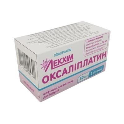 Оксаліплатин ліофілізат для р-ну д/інф. по 50 мг №1 у флак.