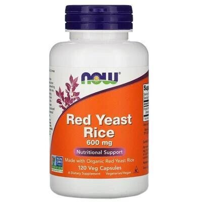 Червоний дріжджовий рис NOW Red Rice Yeast 600 мг вег. капсули №60