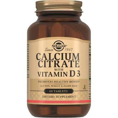 Кальцію цитрат з вітаміном Д3 Solgar Calcium Citrate with Vitamin D3 таблетки №60
