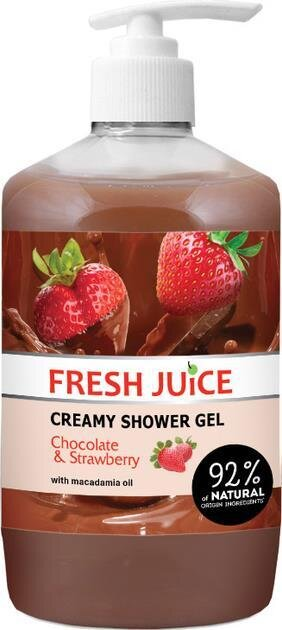 Крем-гель для душу Fresh Juice Chocolate & Strawberry, 750 мл
