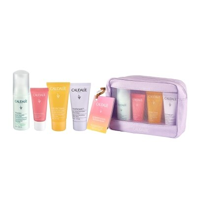 Набір Caudalie Vinosource Hydra Summer Set (Мус для очищення обличчя 50мл, Крем-сорбет 15мл, Гель для душу 30мл, Крем для тіла 30мл)