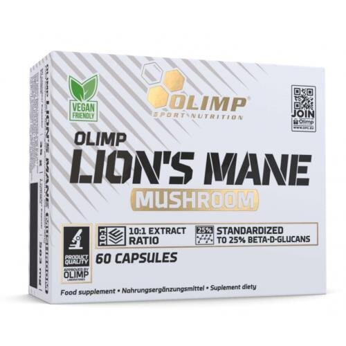 Гриб Їжовик гребінчастий Olimp Lions Mane Mushroom 500 мг, 60 капсул