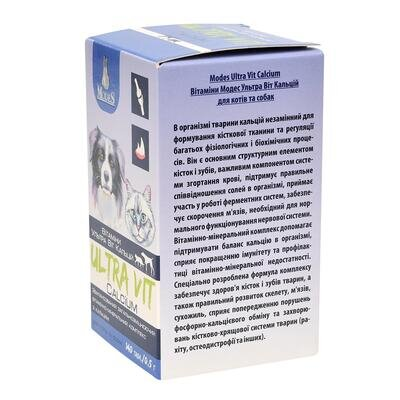 Вітамінно-мінеральний комплекс ModeS Ultra Vit Calcium для собак та котів, 140 таблеток