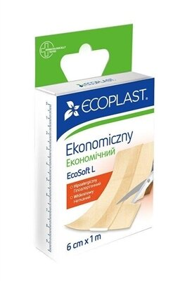 Пластир медичний Ecoplast EcoSoft L нетканий економічний, 6 см x 1 м