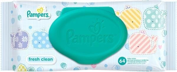 Серветки вологі Pampers Fresh Clean дитячі, 64 шт