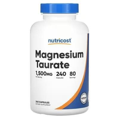 Магній таурат Nutricost Magnesium taurate 500 мг, 240 капсул