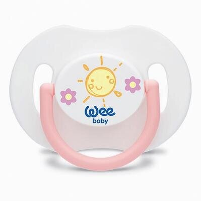 Пустушка силіконова Wee Baby Денна №1 ортодонтична з ковпачком, 0-6 місяців, 1 шт