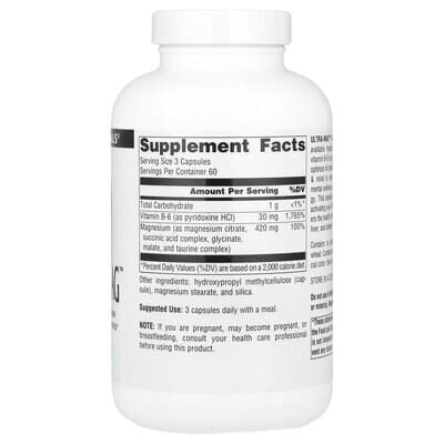 Ультра-Маг Source Naturals Ultra-Mag, 180 вегетаріанських капсул