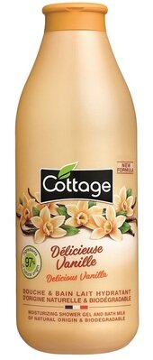 Гель для ванни та душу Cottage Moisturizing Shower Gel And Bath Milk зволожуючий Ваніль, 750 мл