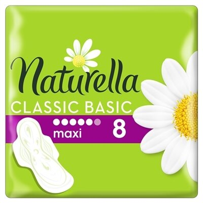 Прокладки гігієнічні Naturella Classic Basic Maxi 5 крапель, 8 шт