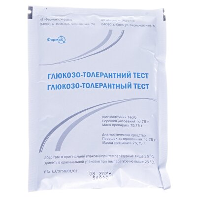 Глюкозо-толерантний тест порошок доз. 75 г/пак. по 75.75 г у пак.