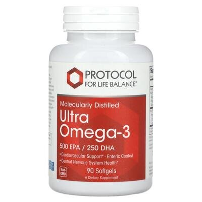 Омега-3 Ультра Protocol for Life Balance Ultra Omega-3 500 ЕПК/250 ДГК, 90 гелевих капсул