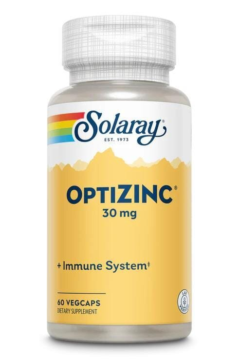 ОптіЦинк Solaray OptiZinc 30 мг, 60 веганських капсул