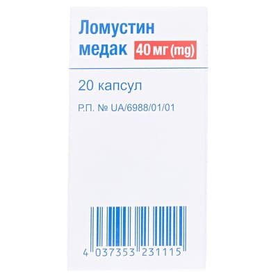 Ломустин Медак капсули по 40 мг №20 у конт.