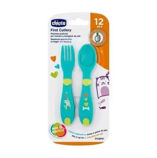 Набір ложка та виделка Chicco First Cutlery 16101.30 від 12 місяців