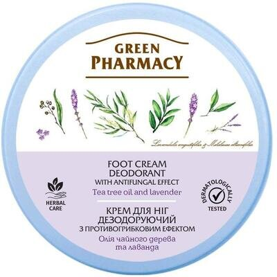 Крем для ніг Green Pharmacy дезодоруючий з протигрибковим ефектом, 300 мл