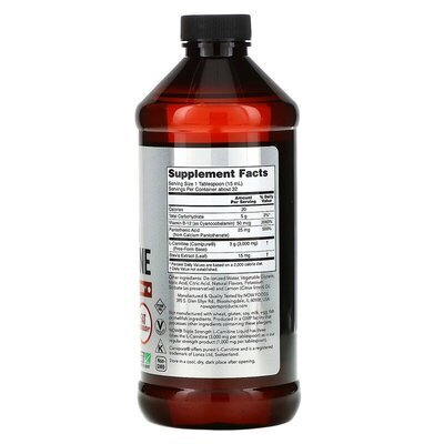 L-карнітин NOW Sports L-Carnitine 3000 мг рідкий цитрус, 473 мл