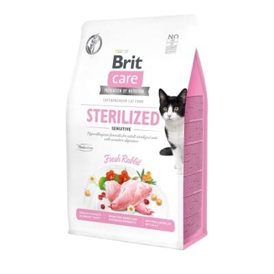 Корм сухий Brit Care Cat GF Sterilized Sensitive для стерилізованих кішок, 2 кг