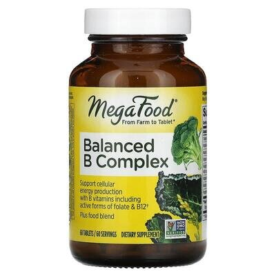 Комплекс вітамінів В MegaFood Balanced B Complex, 60 таблеток