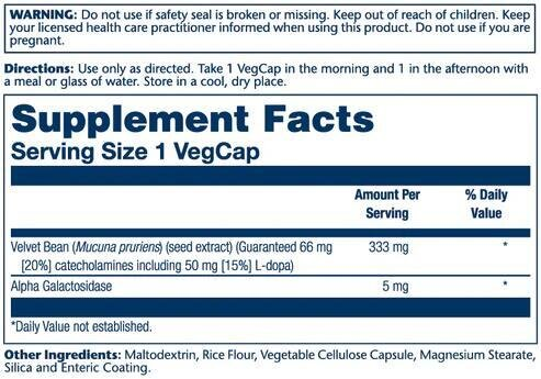 Мукуна пекуча Solaray Mucuna Pruriens 333 мг, 60 капсул