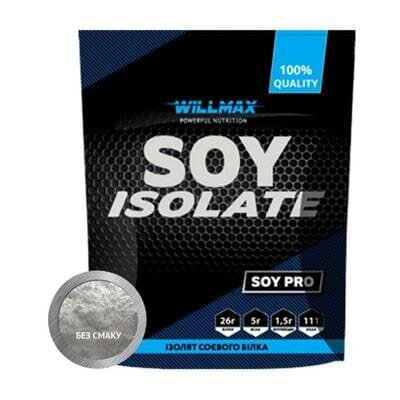 Ізолят соєвого протеїну Willmax Soy Isolate Unflavored, без смаку, 900 г