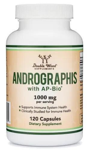 Андрографіс Double Wood Andrographis 1000 мг, 120 капсул