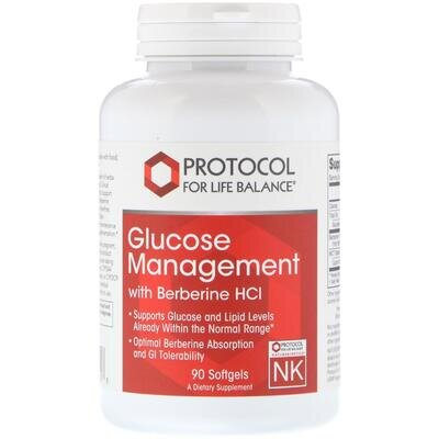Регулювання рівня глюкози з берберин гідрохлоридом Protocol for Life Balance Glucose Management, 90 капсул