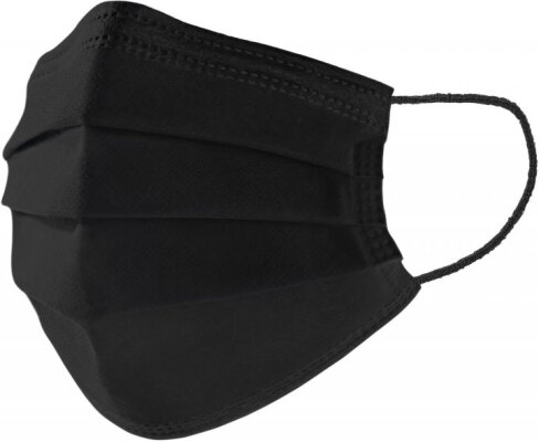 Маска захисна Abifarm Black Carbon з вугільним фільтром, 3-шарова, стерильна, 25 штук
