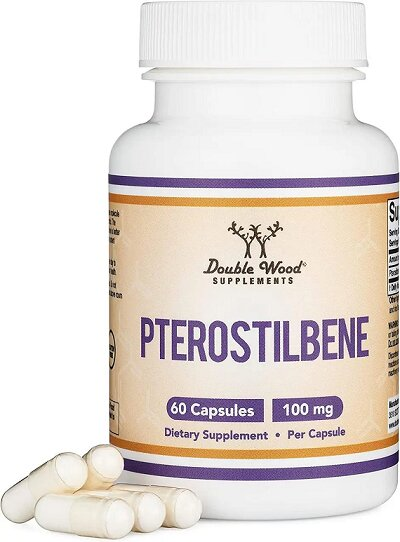 Птеростильбен Double Wood Pterostilbene 100мг, 60 капсул