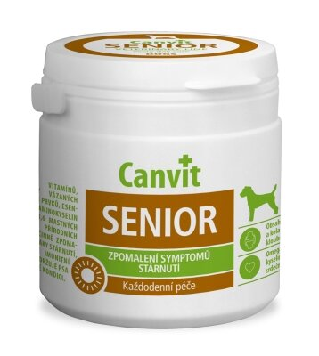 Вітаміни Canvit Senior для уповільнення ознак старіння для літніх собак від 7 років, 100 г