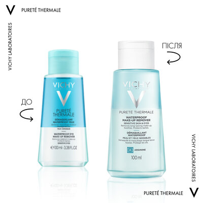 Засіб для демакіяжу очей Vichy Purete Thermal, двофазне, з захистом від випадання вій, 100 мл