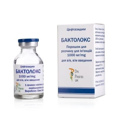 Бактолокс порошок для р-ну д/ін. по 1000 мг №1 у флак.