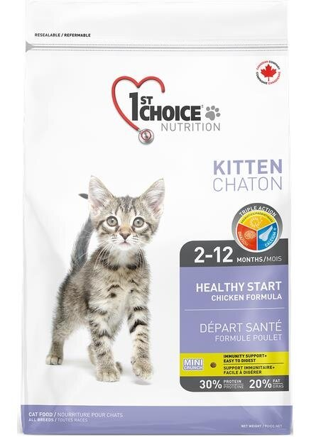 Корм сухий для кошенят 1st Choice Kitten зі смаком курки, 2.72 кг