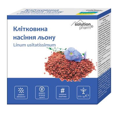 Клітковина Насіння льону Solution Pharm по 210 г у пач.