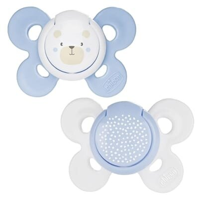Пустушка латексна Chicco Physio Comfort, від 0 до 6 місяців, блакитна, 2 шт